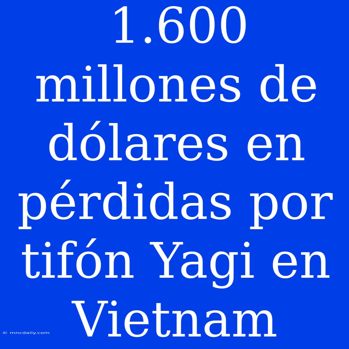 1.600 Millones De Dólares En Pérdidas Por Tifón Yagi En Vietnam 