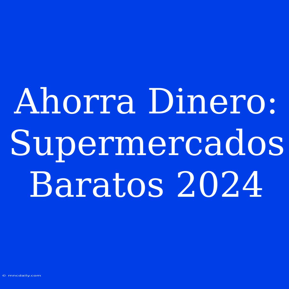 Ahorra Dinero: Supermercados Baratos 2024