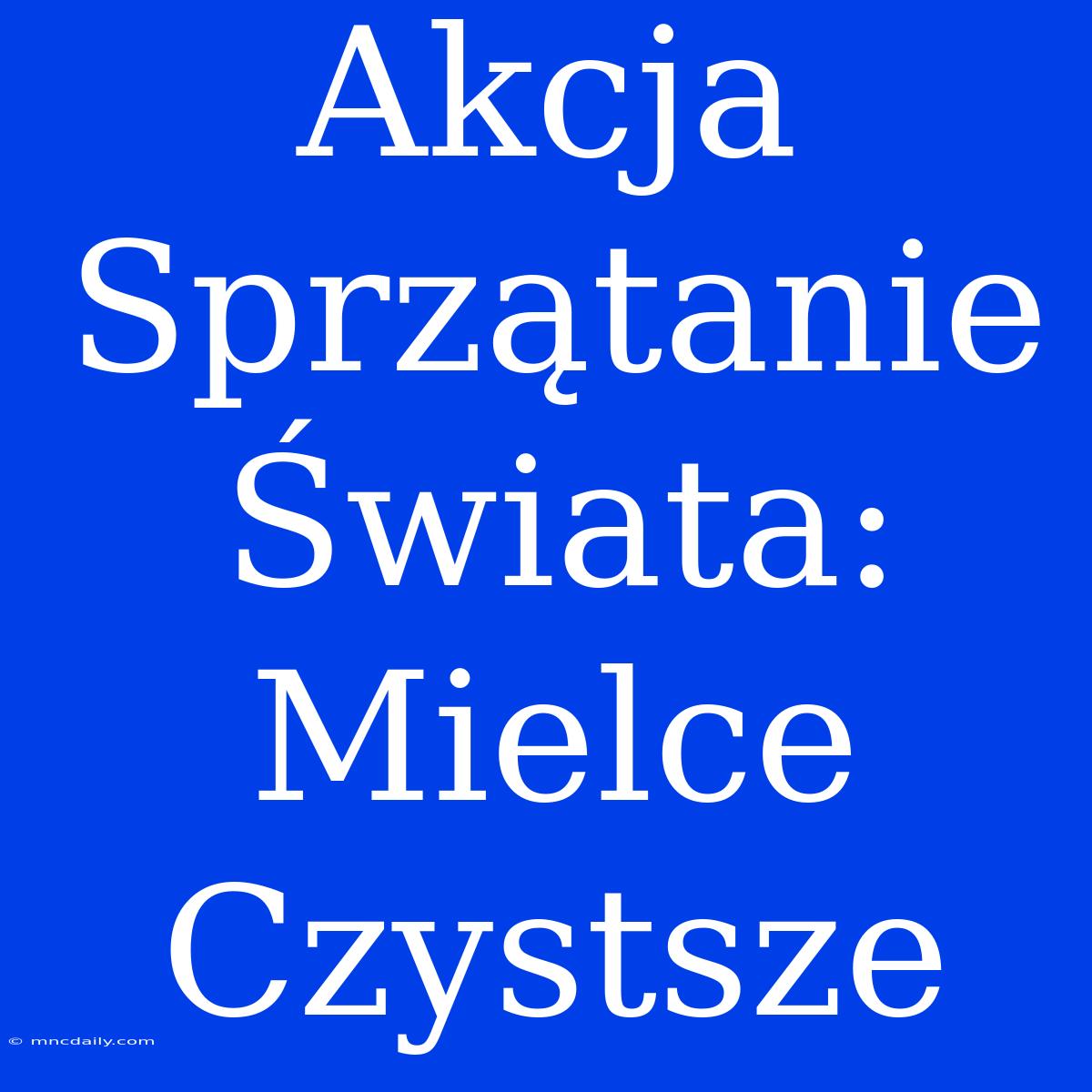 Akcja Sprzątanie Świata: Mielce Czystsze