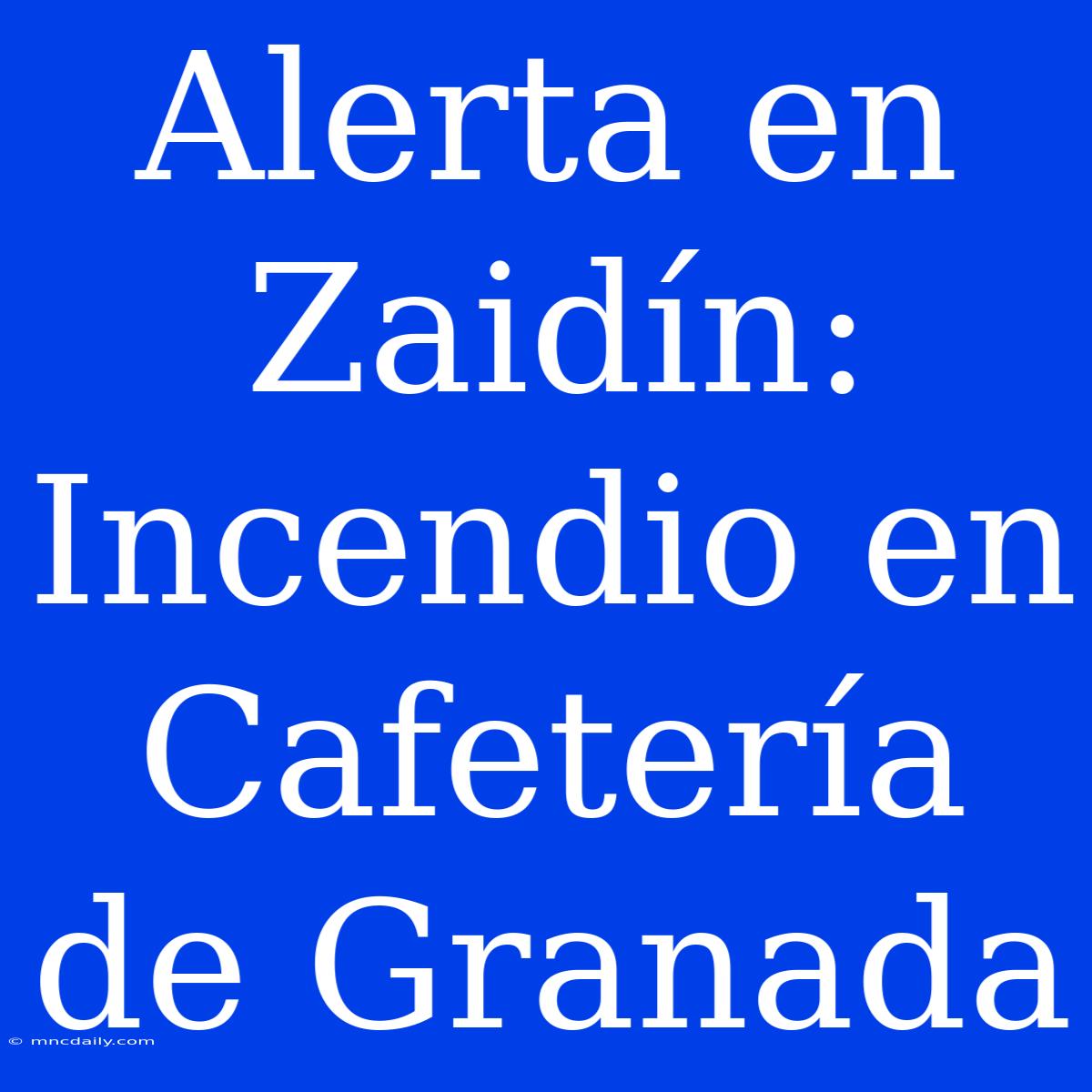 Alerta En Zaidín: Incendio En Cafetería De Granada 