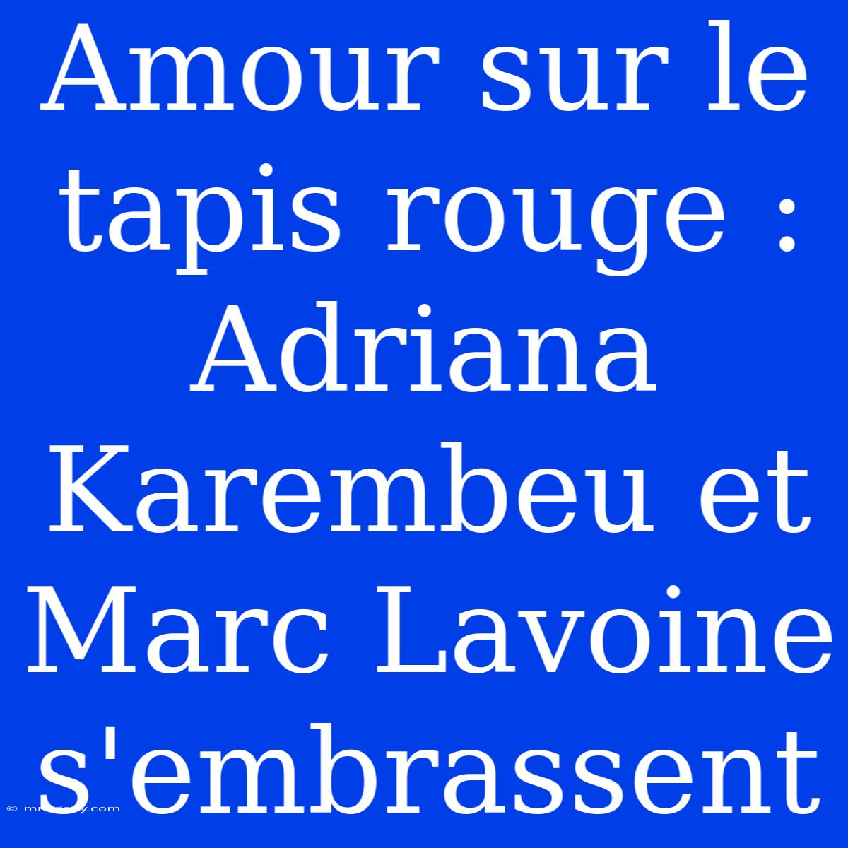 Amour Sur Le Tapis Rouge : Adriana Karembeu Et Marc Lavoine S'embrassent