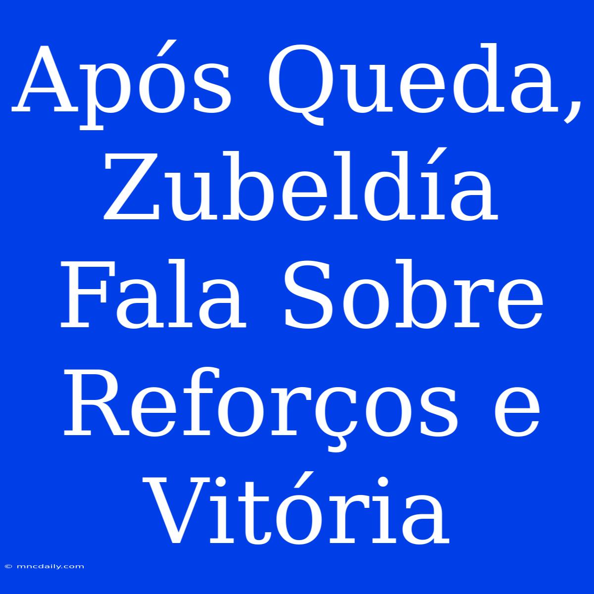 Após Queda, Zubeldía Fala Sobre Reforços E Vitória