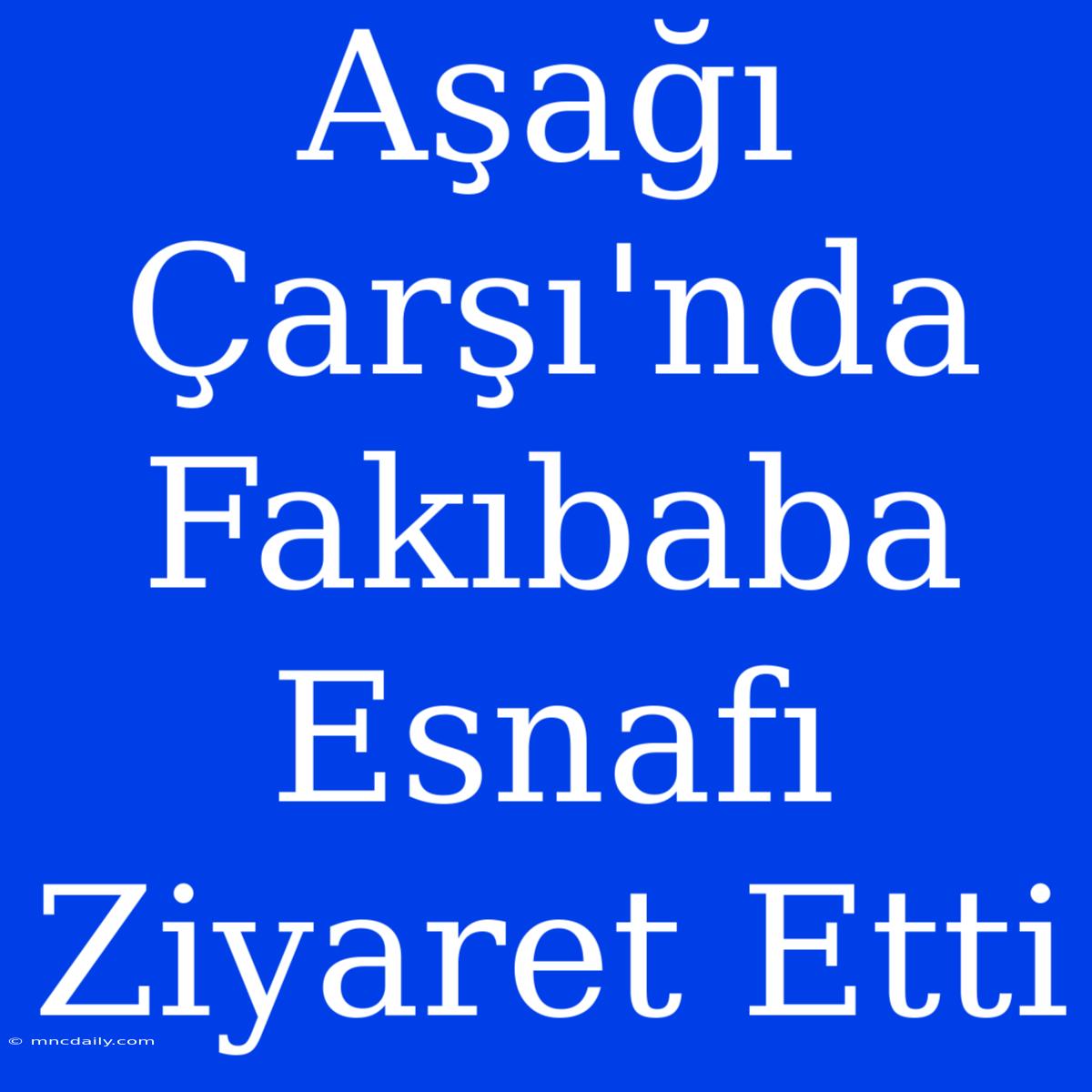 Aşağı Çarşı'nda Fakıbaba Esnafı Ziyaret Etti