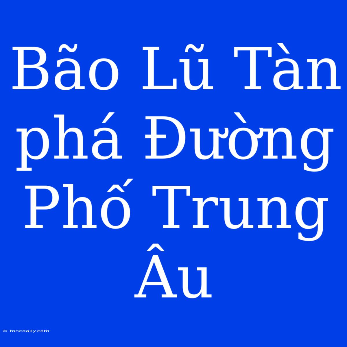 Bão Lũ Tàn Phá Đường Phố Trung Âu