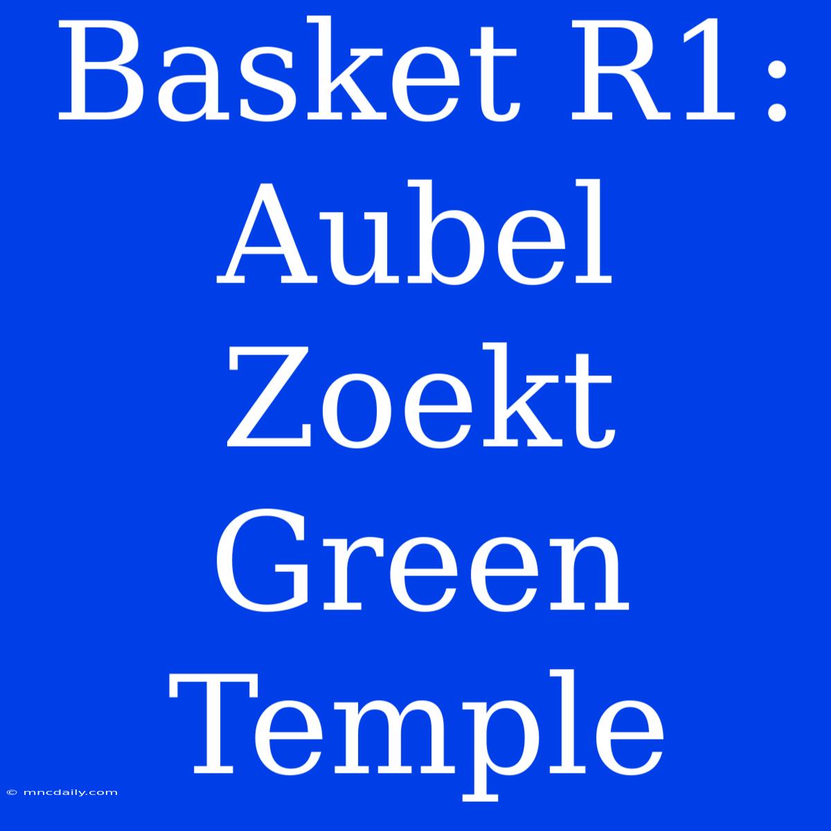 Basket R1: Aubel Zoekt Green Temple