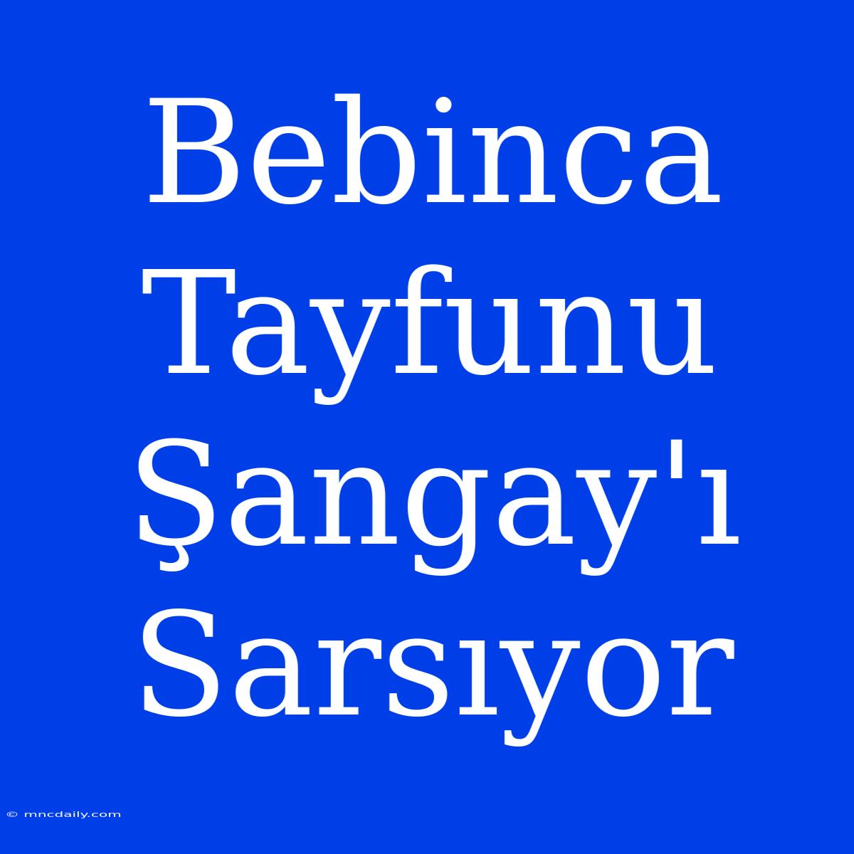 Bebinca Tayfunu Şangay'ı Sarsıyor