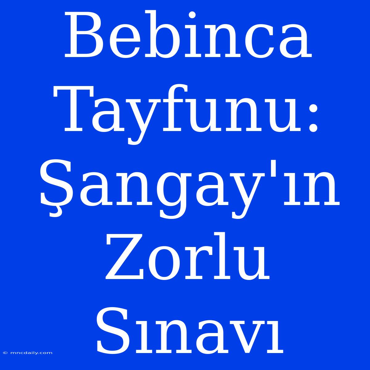 Bebinca Tayfunu: Şangay'ın Zorlu Sınavı