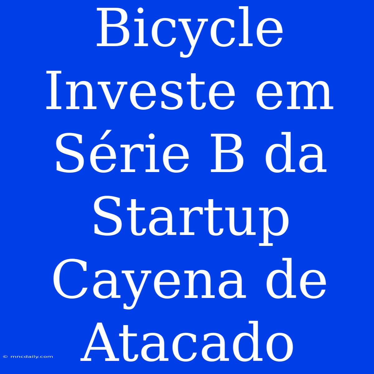 Bicycle Investe Em Série B Da Startup Cayena De Atacado