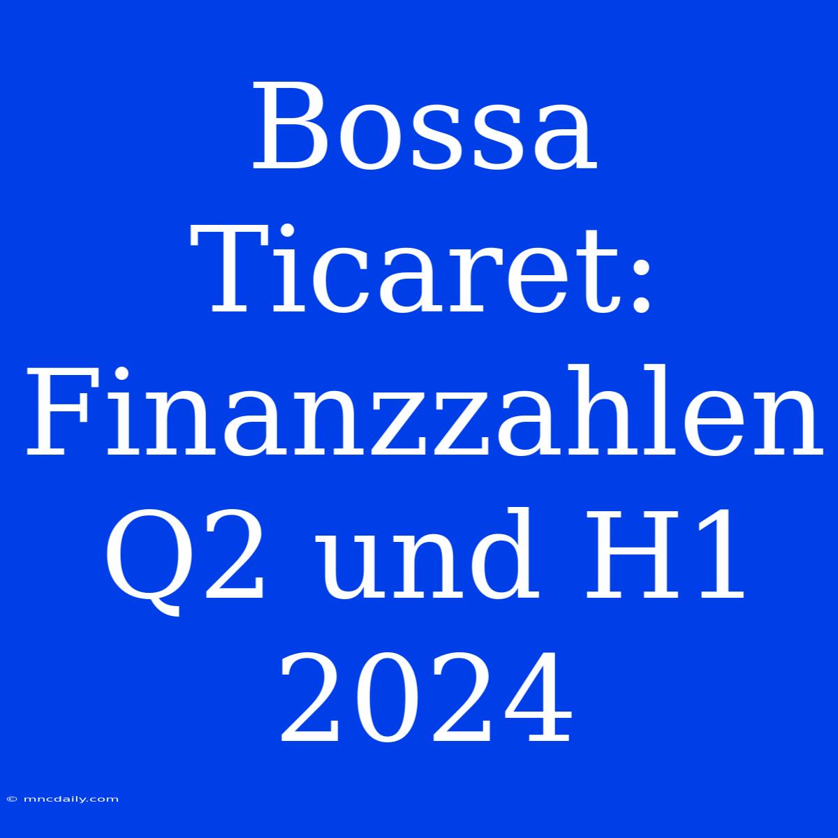 Bossa Ticaret: Finanzzahlen Q2 Und H1 2024