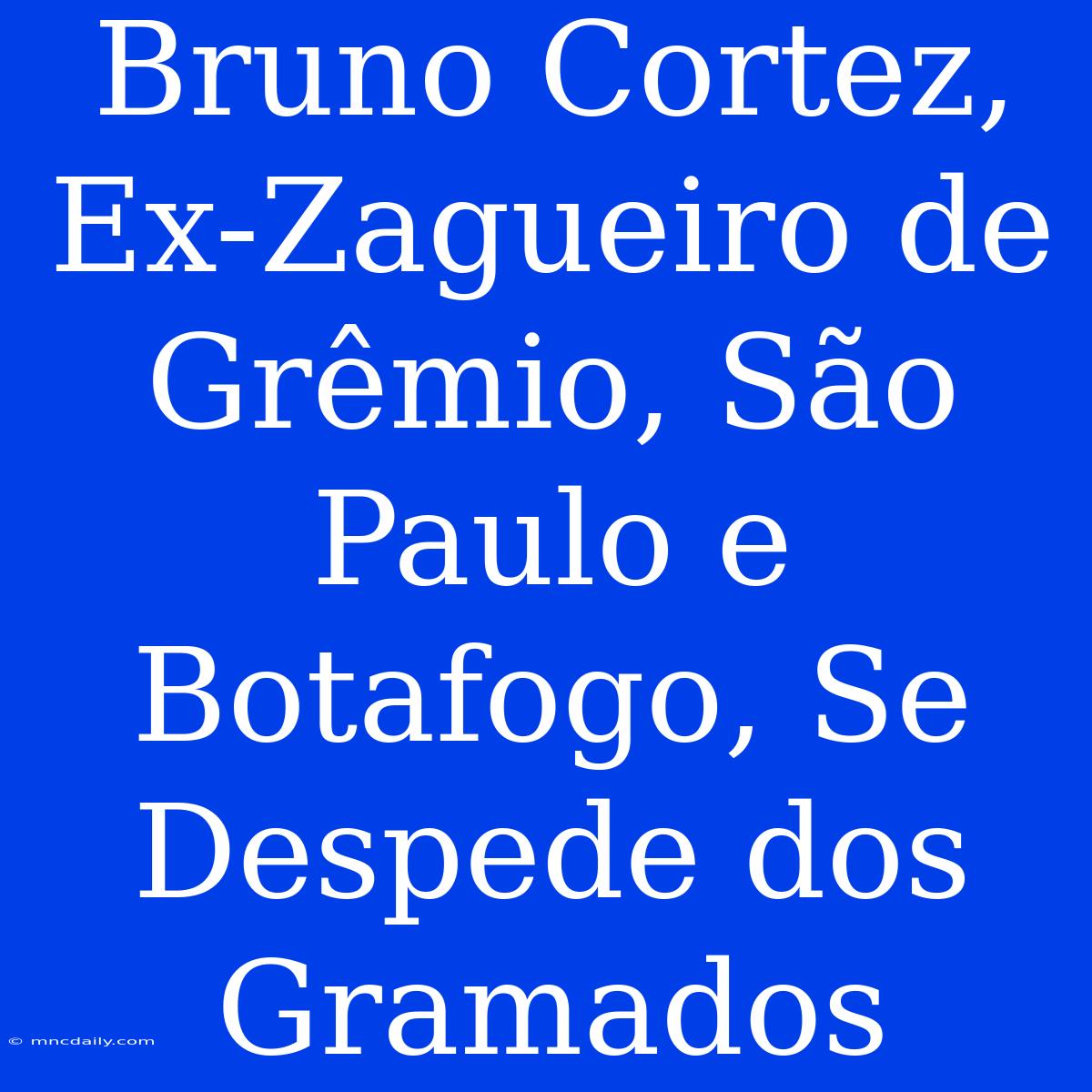 Bruno Cortez, Ex-Zagueiro De Grêmio, São Paulo E Botafogo, Se Despede Dos Gramados