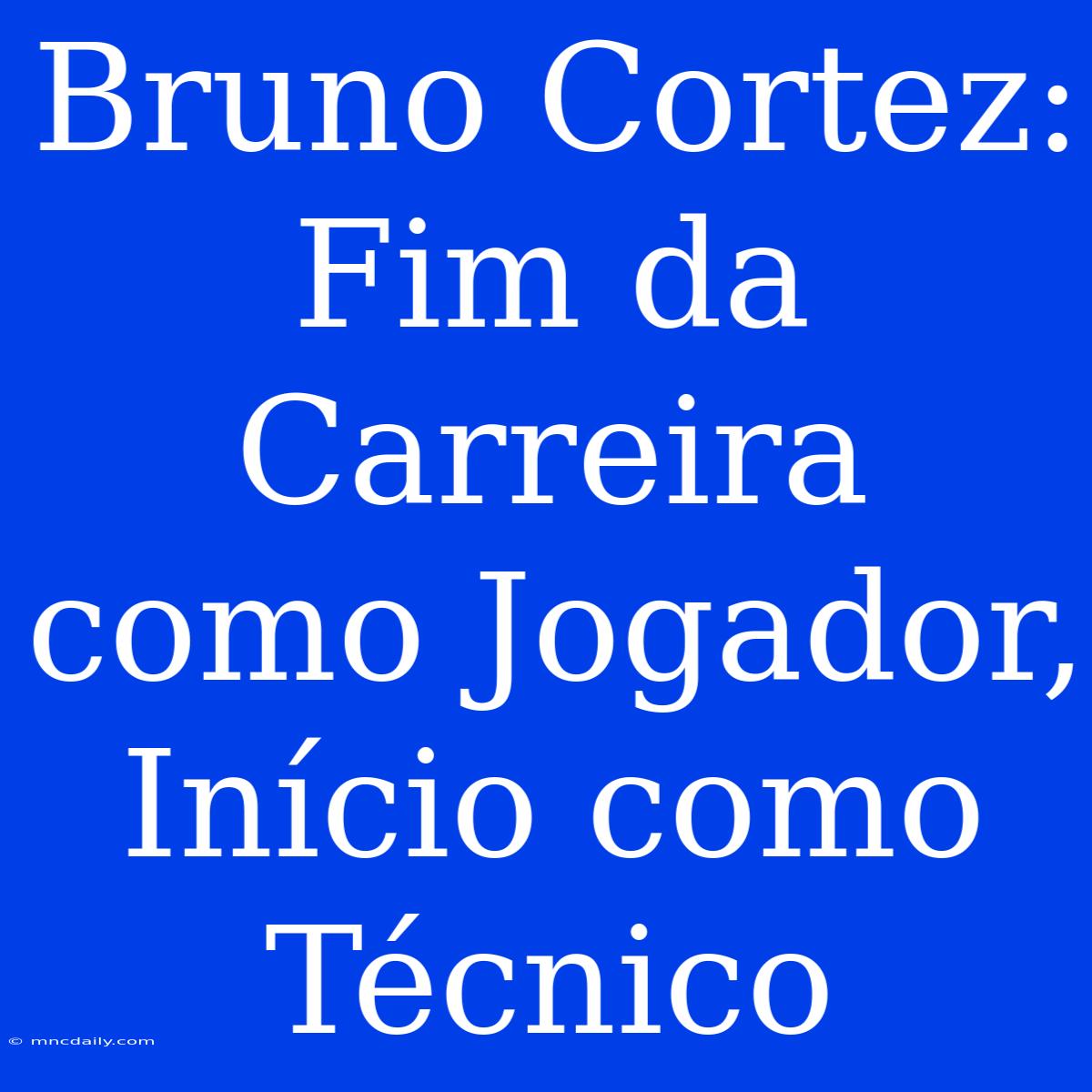 Bruno Cortez: Fim Da Carreira Como Jogador, Início Como Técnico