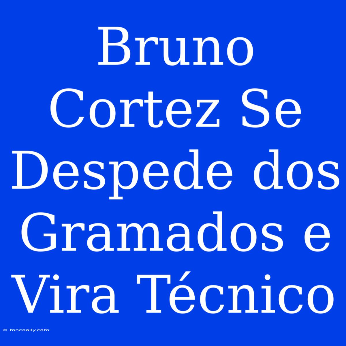 Bruno Cortez Se Despede Dos Gramados E Vira Técnico