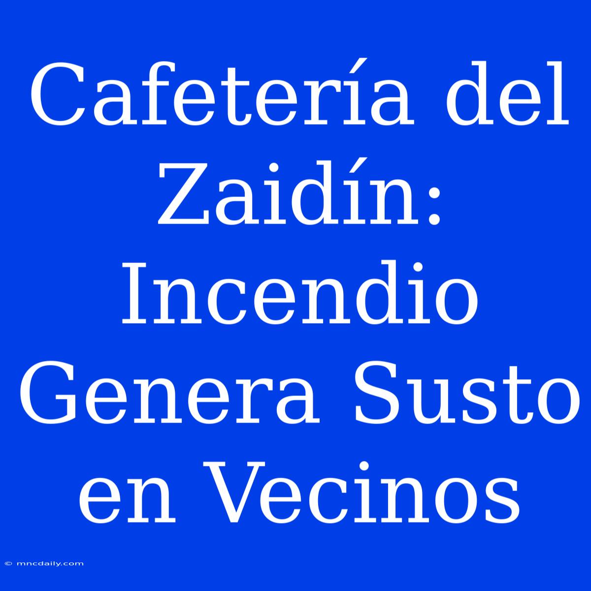 Cafetería Del Zaidín: Incendio Genera Susto En Vecinos