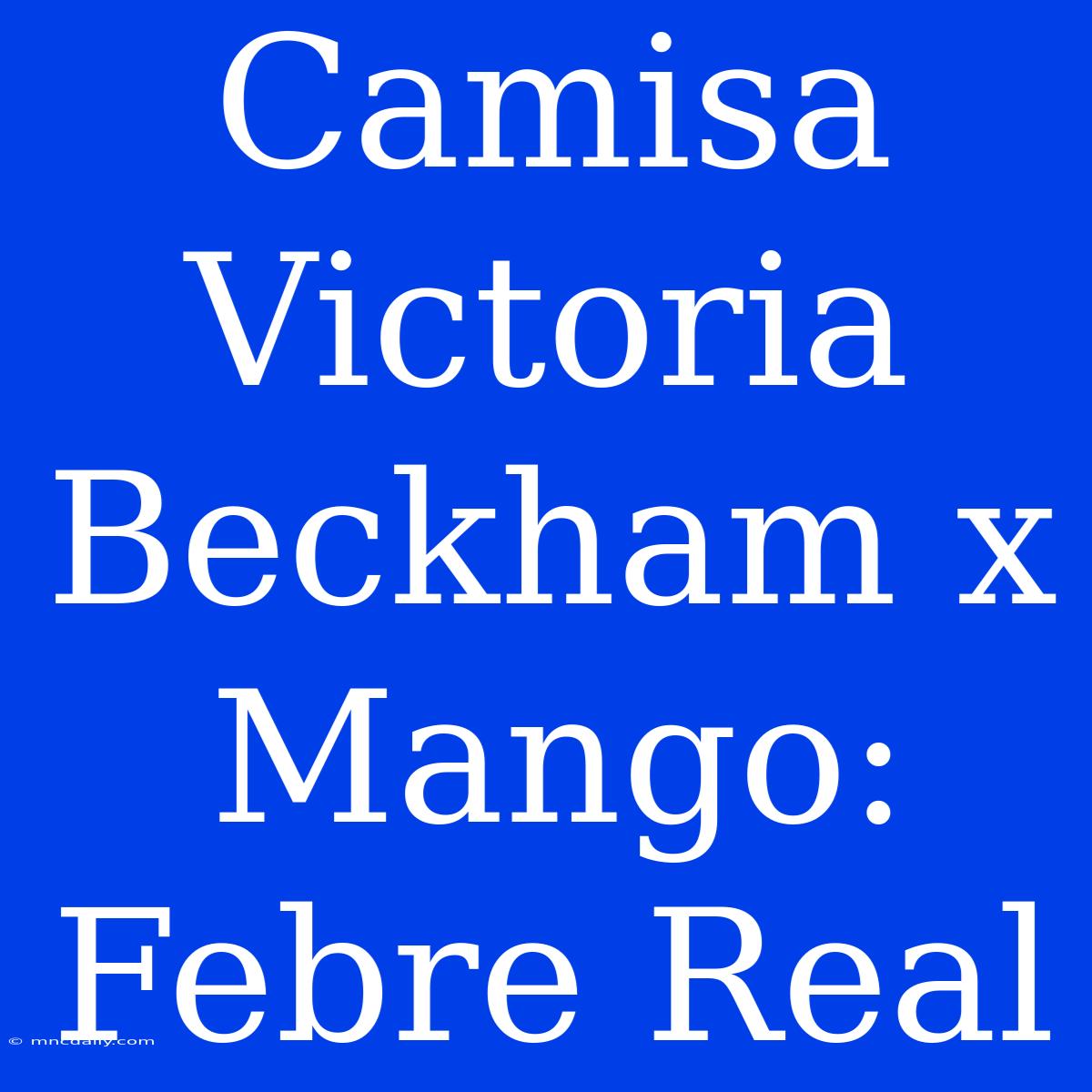 Camisa Victoria Beckham X Mango: Febre Real