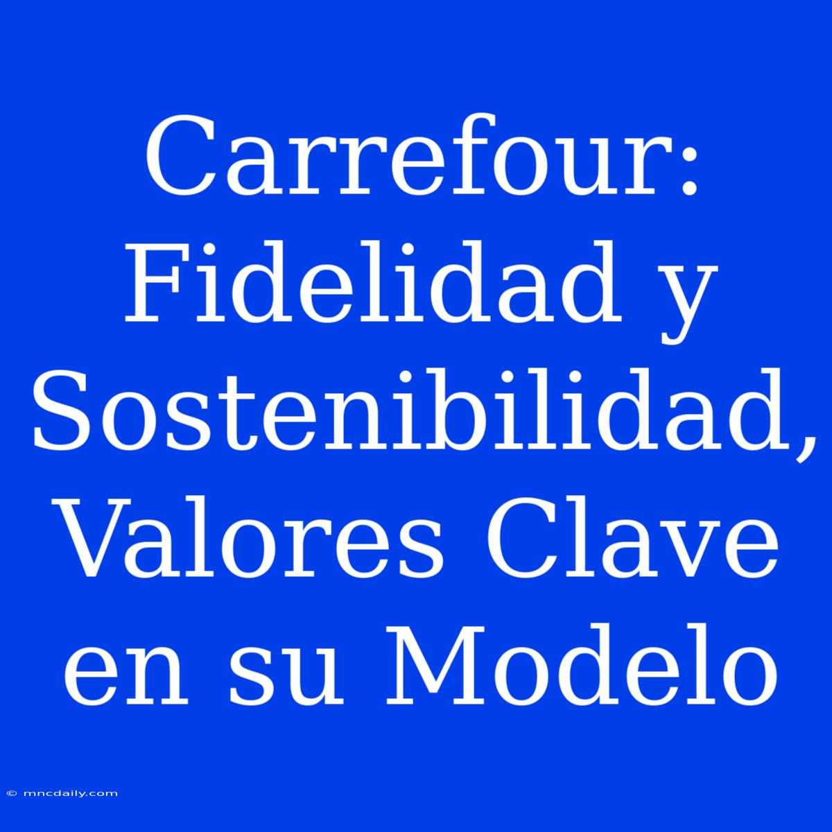 Carrefour: Fidelidad Y Sostenibilidad, Valores Clave En Su Modelo