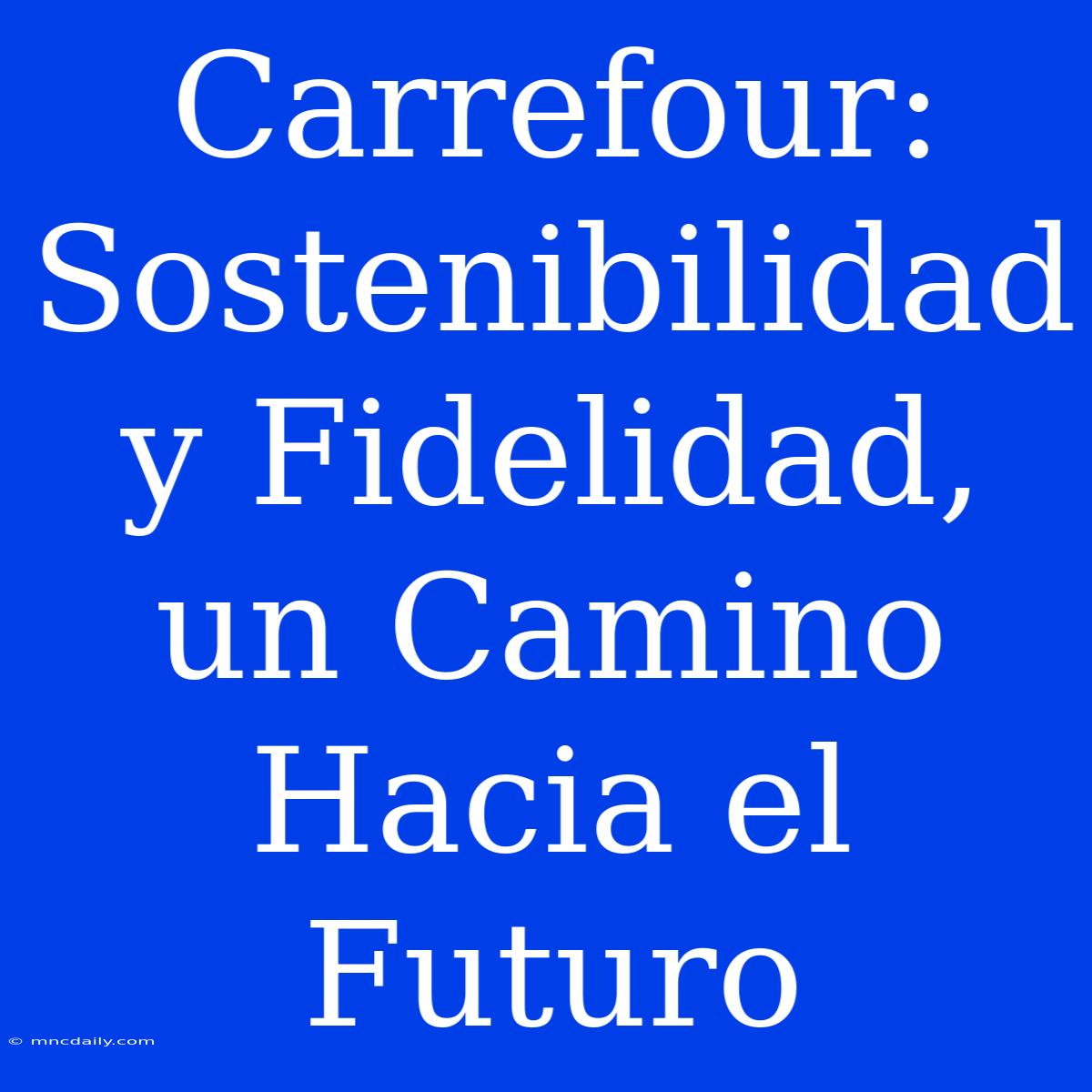 Carrefour: Sostenibilidad Y Fidelidad, Un Camino Hacia El Futuro