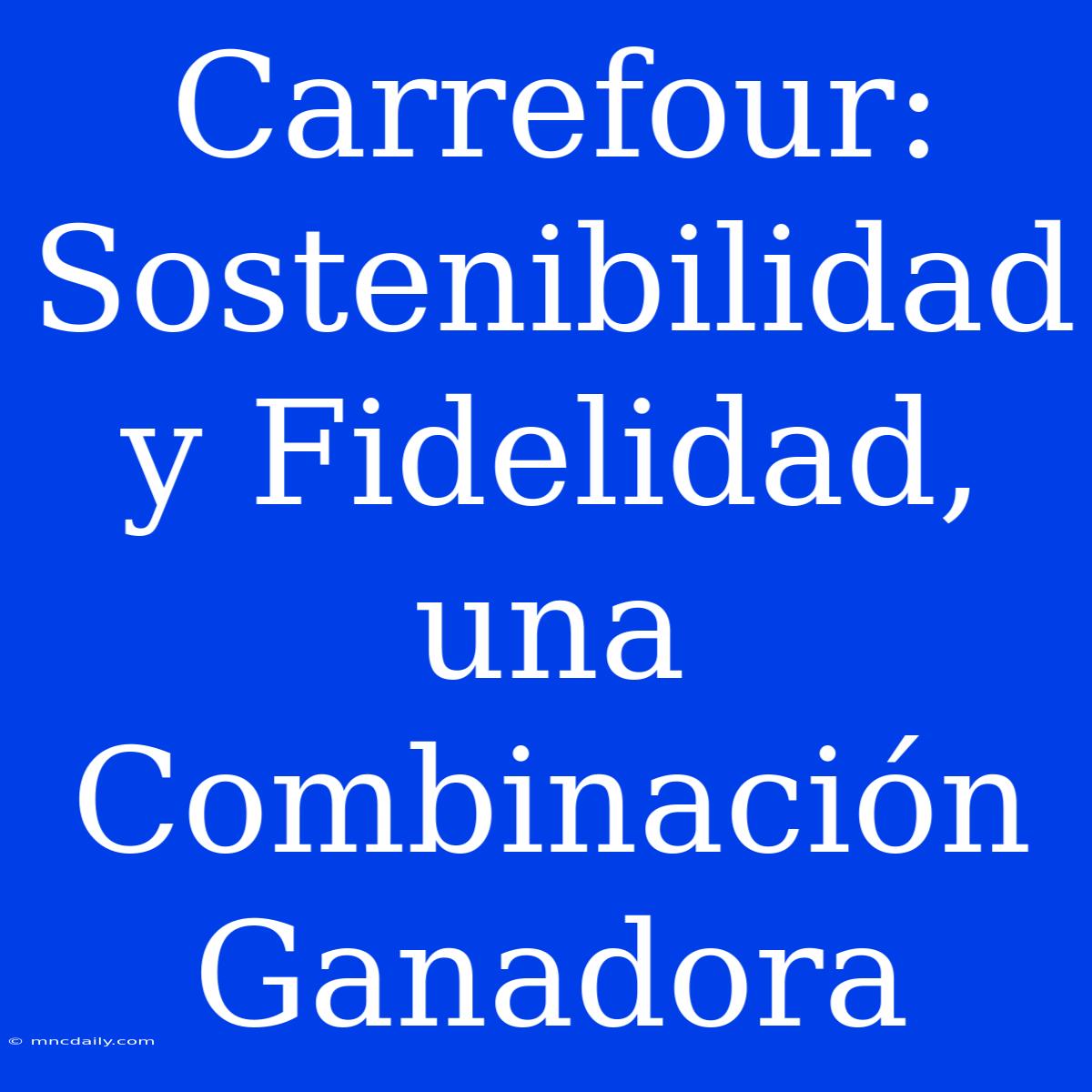 Carrefour: Sostenibilidad Y Fidelidad, Una Combinación Ganadora