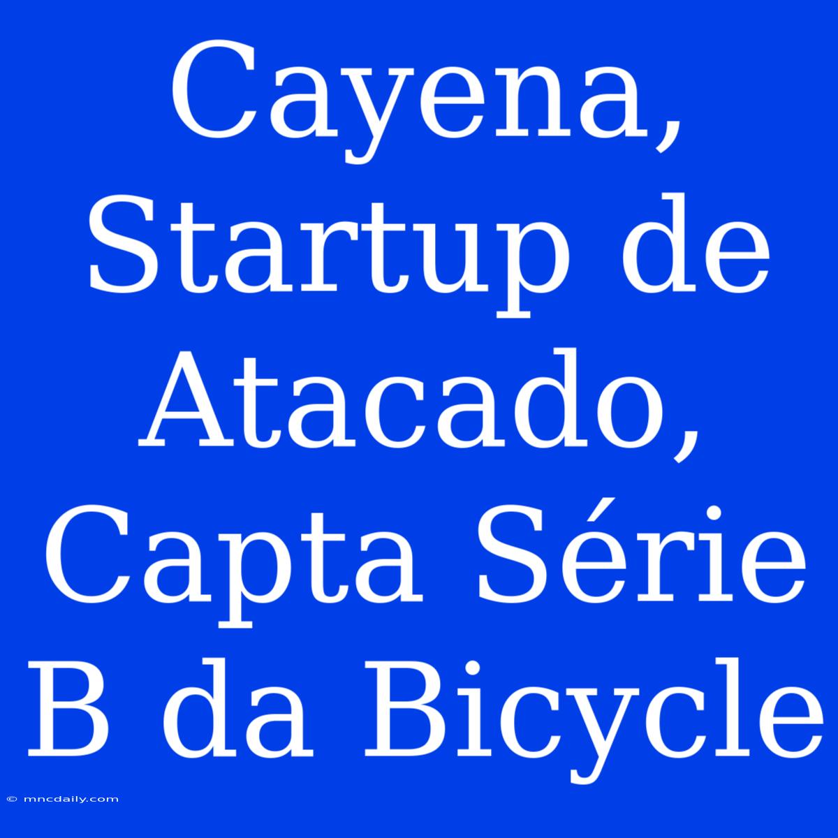 Cayena, Startup De Atacado, Capta Série B Da Bicycle