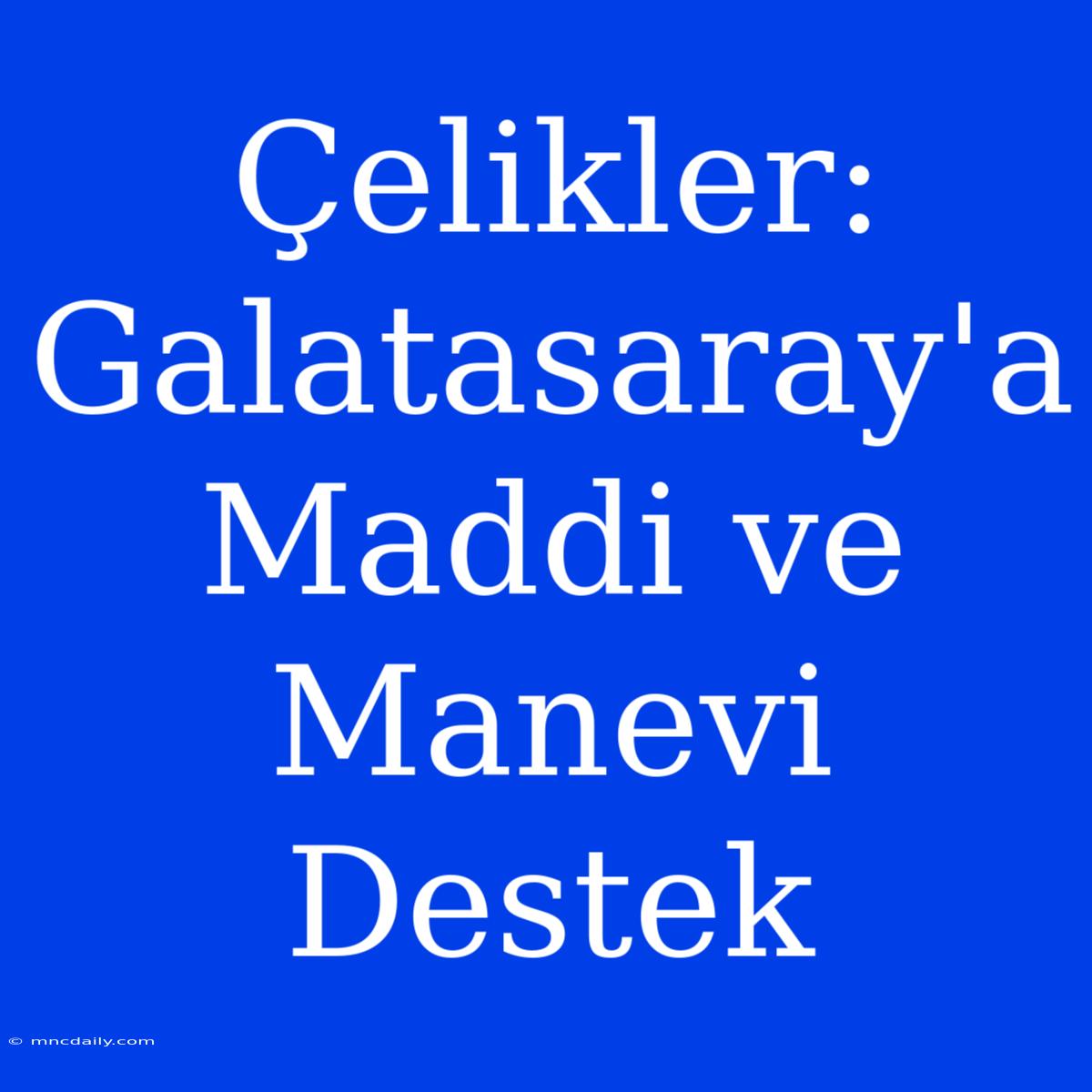 Çelikler: Galatasaray'a Maddi Ve Manevi Destek