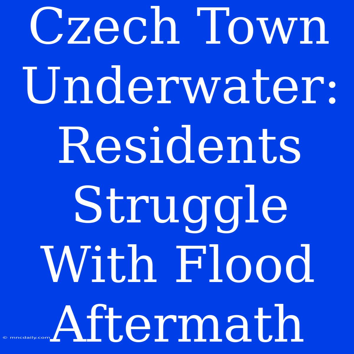 Czech Town Underwater: Residents Struggle With Flood Aftermath 