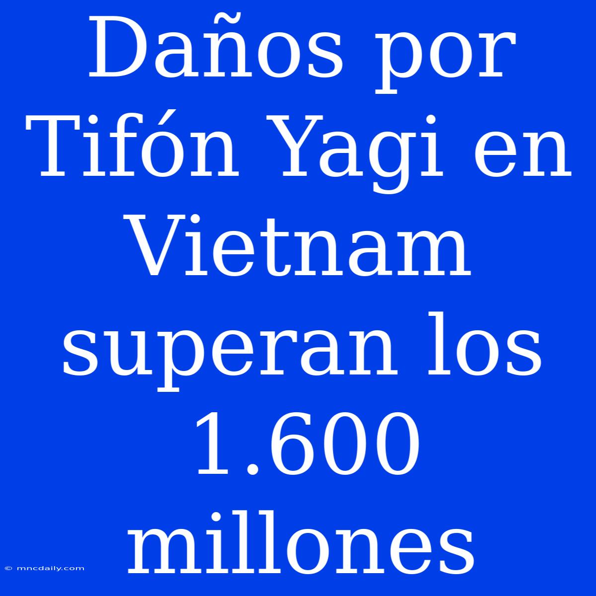 Daños Por Tifón Yagi En Vietnam Superan Los 1.600 Millones