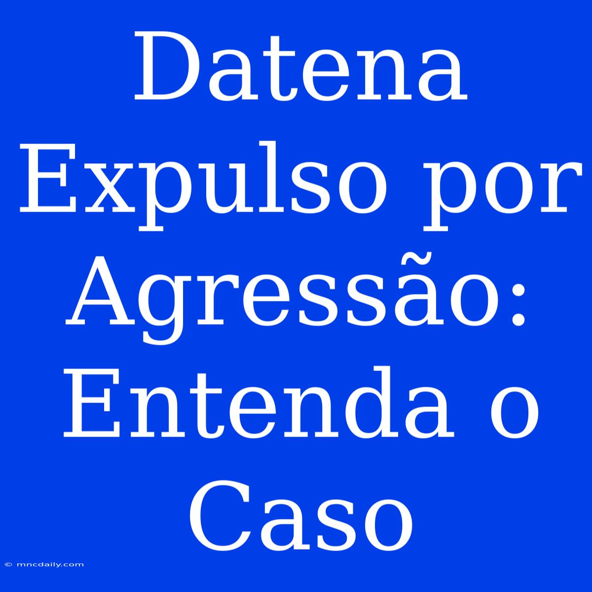 Datena Expulso Por Agressão: Entenda O Caso 