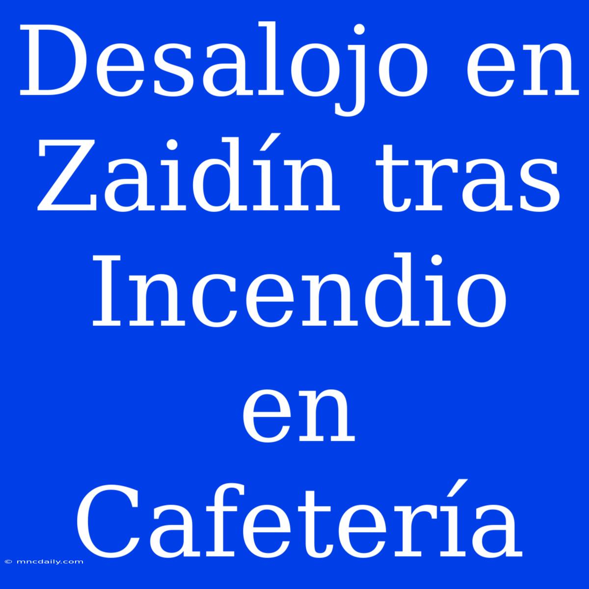 Desalojo En Zaidín Tras Incendio En Cafetería