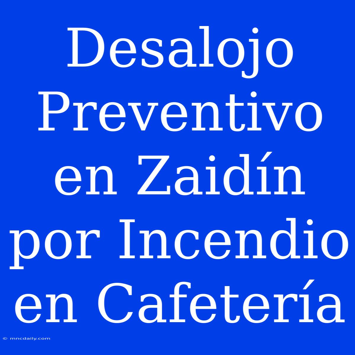 Desalojo Preventivo En Zaidín Por Incendio En Cafetería