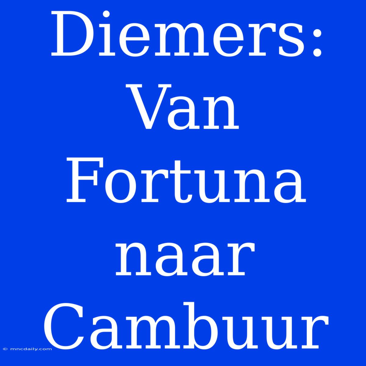 Diemers: Van Fortuna Naar Cambuur