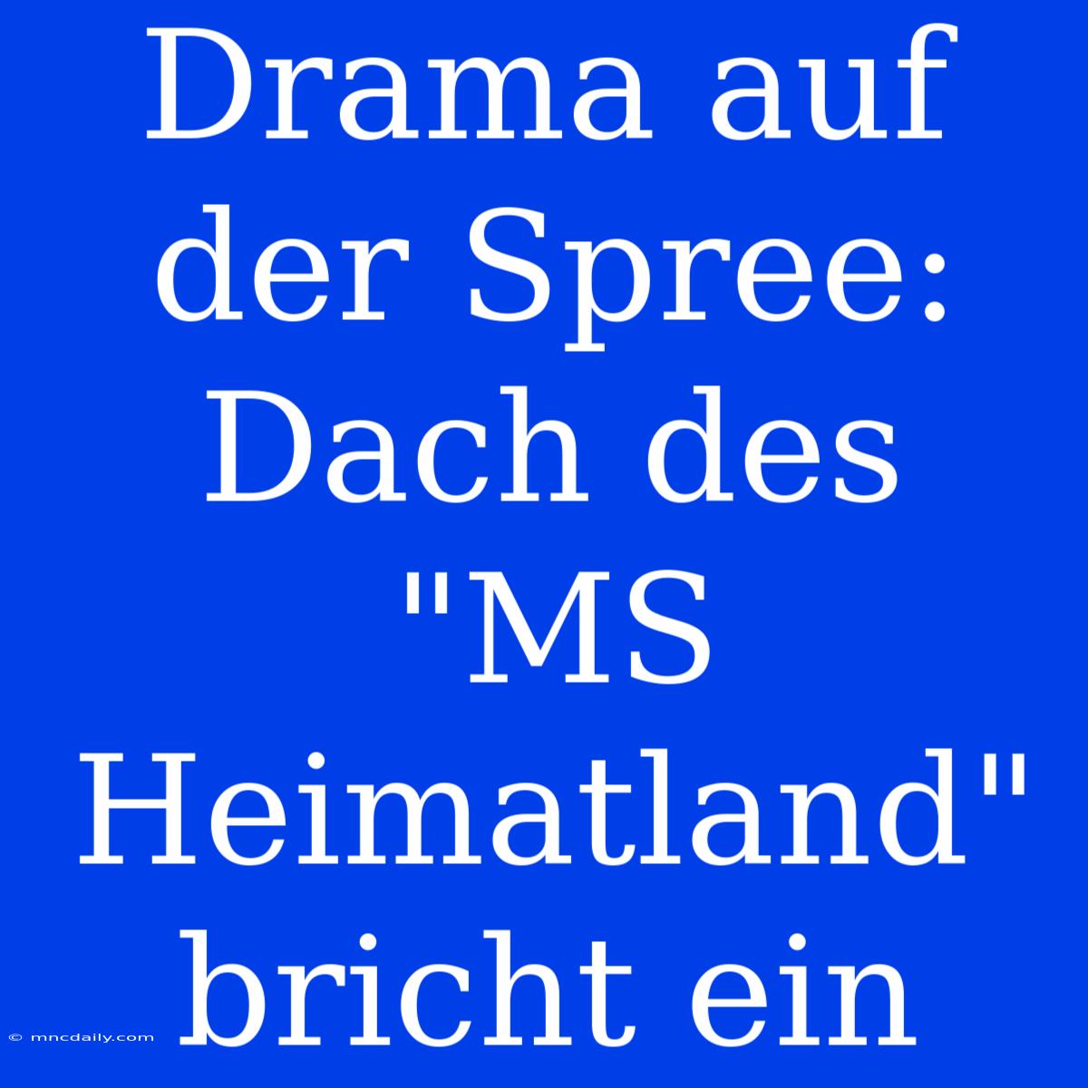 Drama Auf Der Spree: Dach Des 