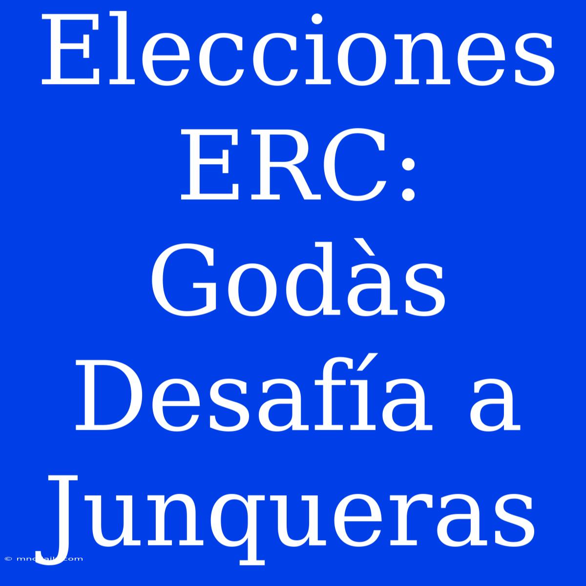 Elecciones ERC: Godàs Desafía A Junqueras