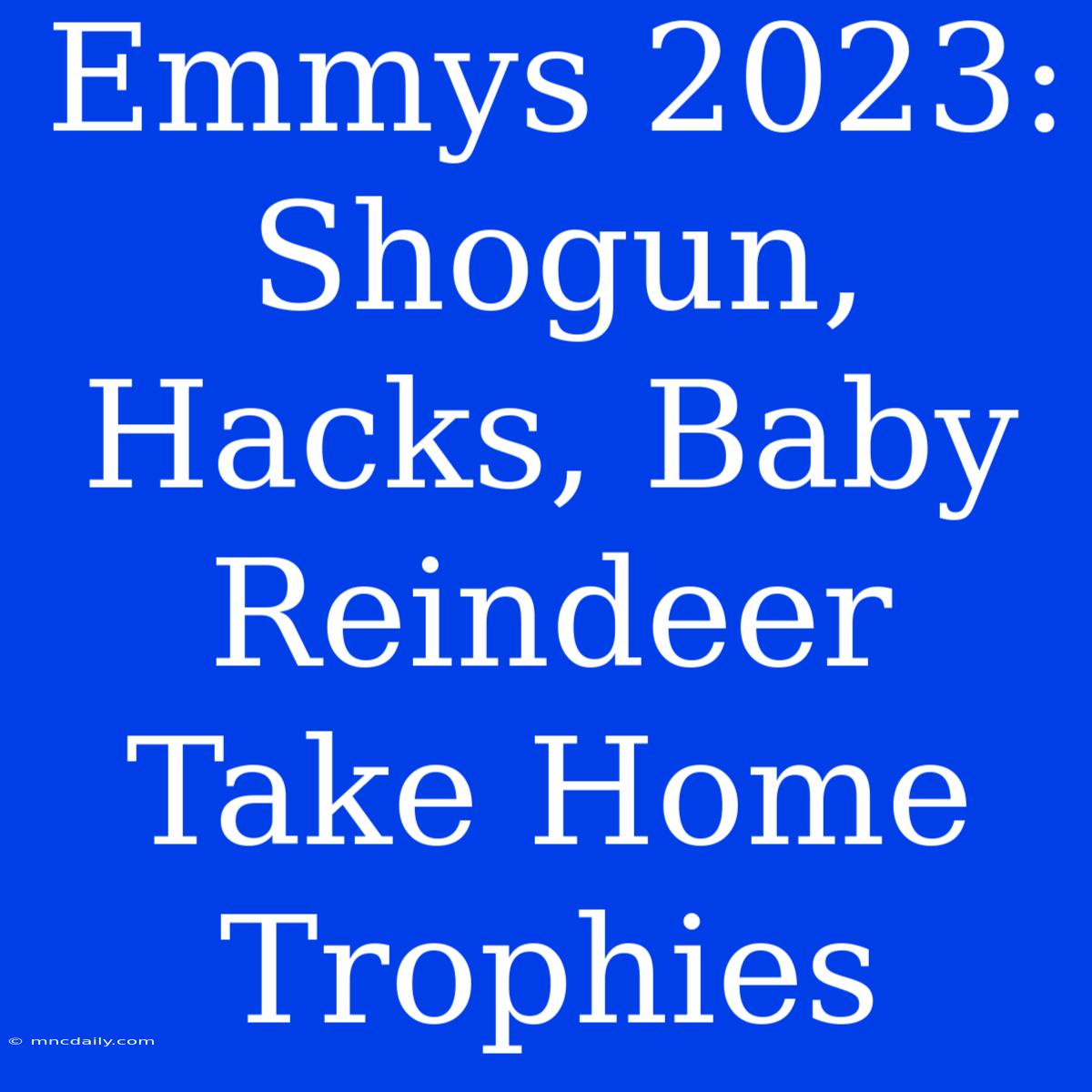 Emmys 2023: Shogun, Hacks, Baby Reindeer Take Home Trophies