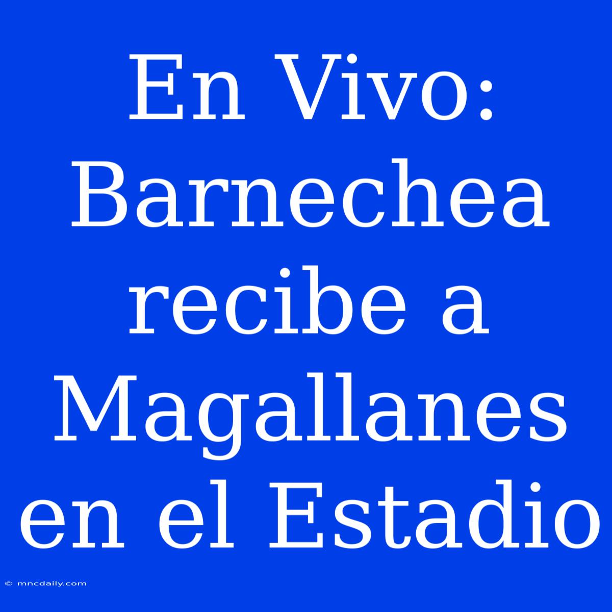 En Vivo: Barnechea Recibe A Magallanes En El Estadio