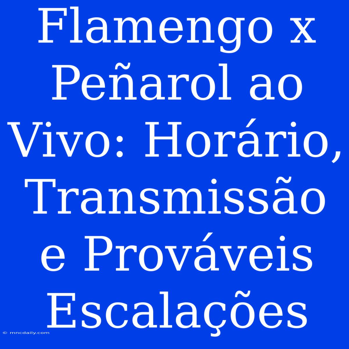 Flamengo X Peñarol Ao Vivo: Horário, Transmissão E Prováveis Escalações 