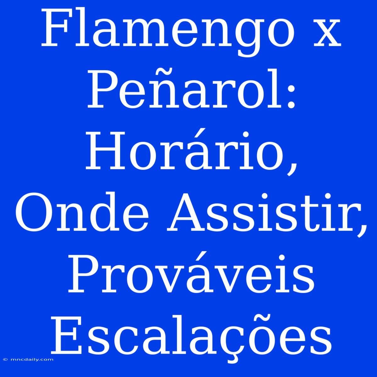 Flamengo X Peñarol: Horário, Onde Assistir, Prováveis Escalações