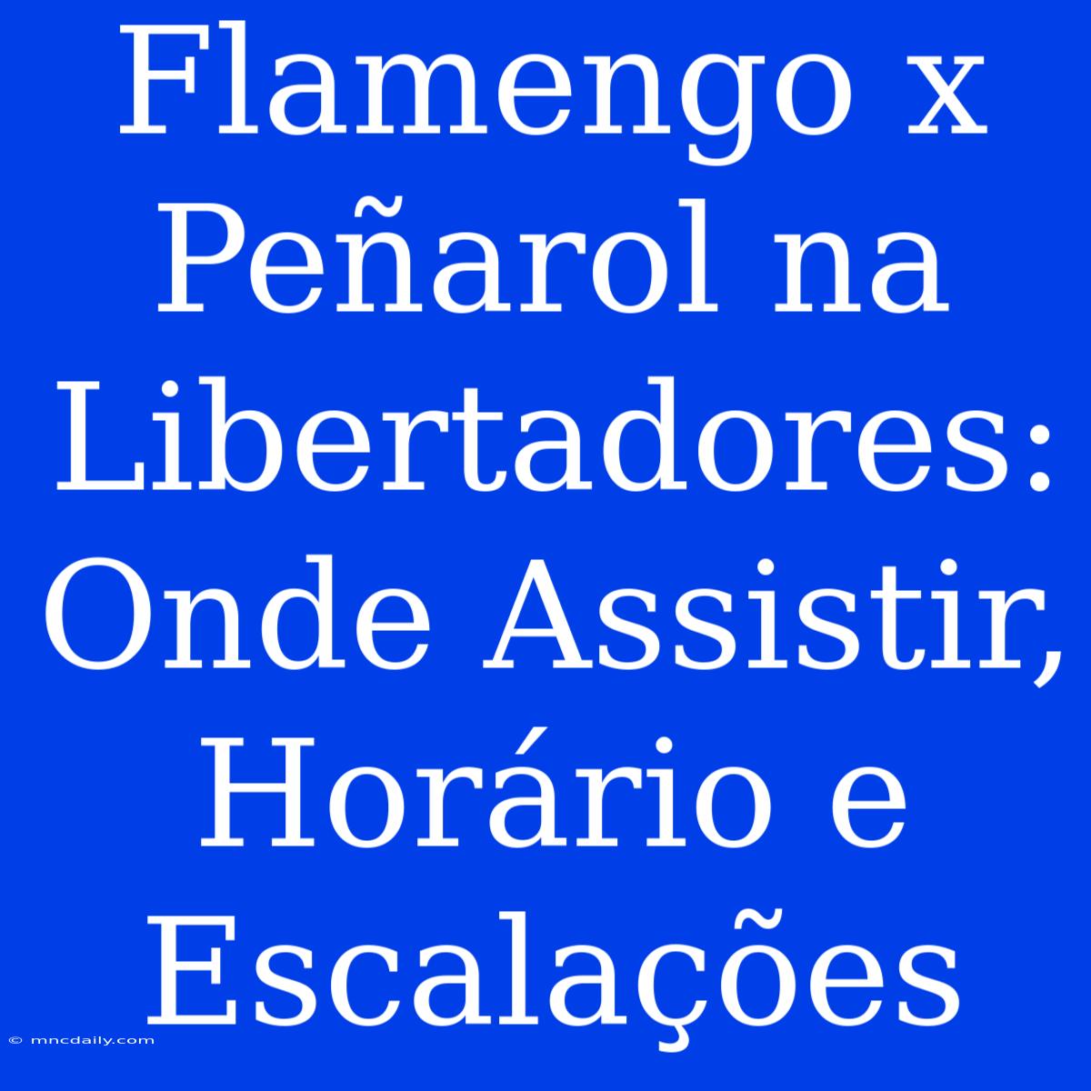 Flamengo X Peñarol Na Libertadores: Onde Assistir, Horário E Escalações