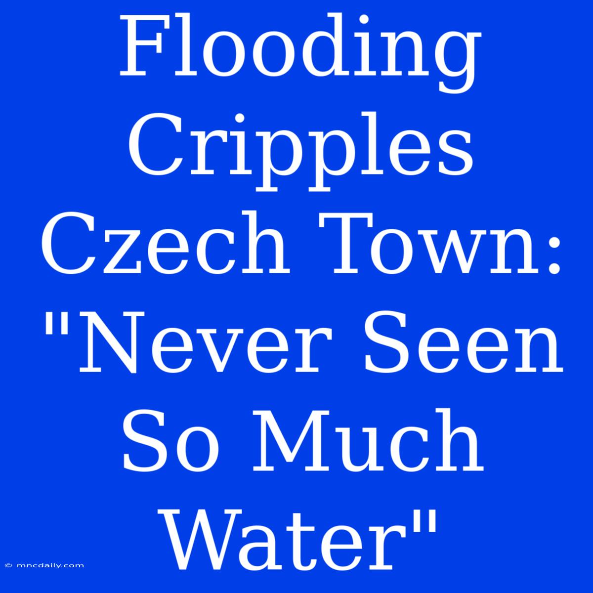 Flooding Cripples Czech Town: 