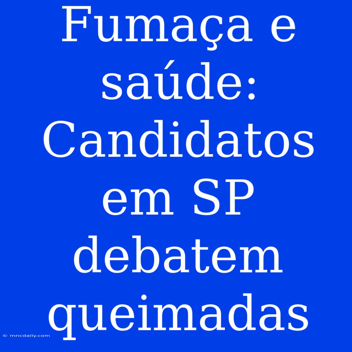 Fumaça E Saúde: Candidatos Em SP Debatem Queimadas