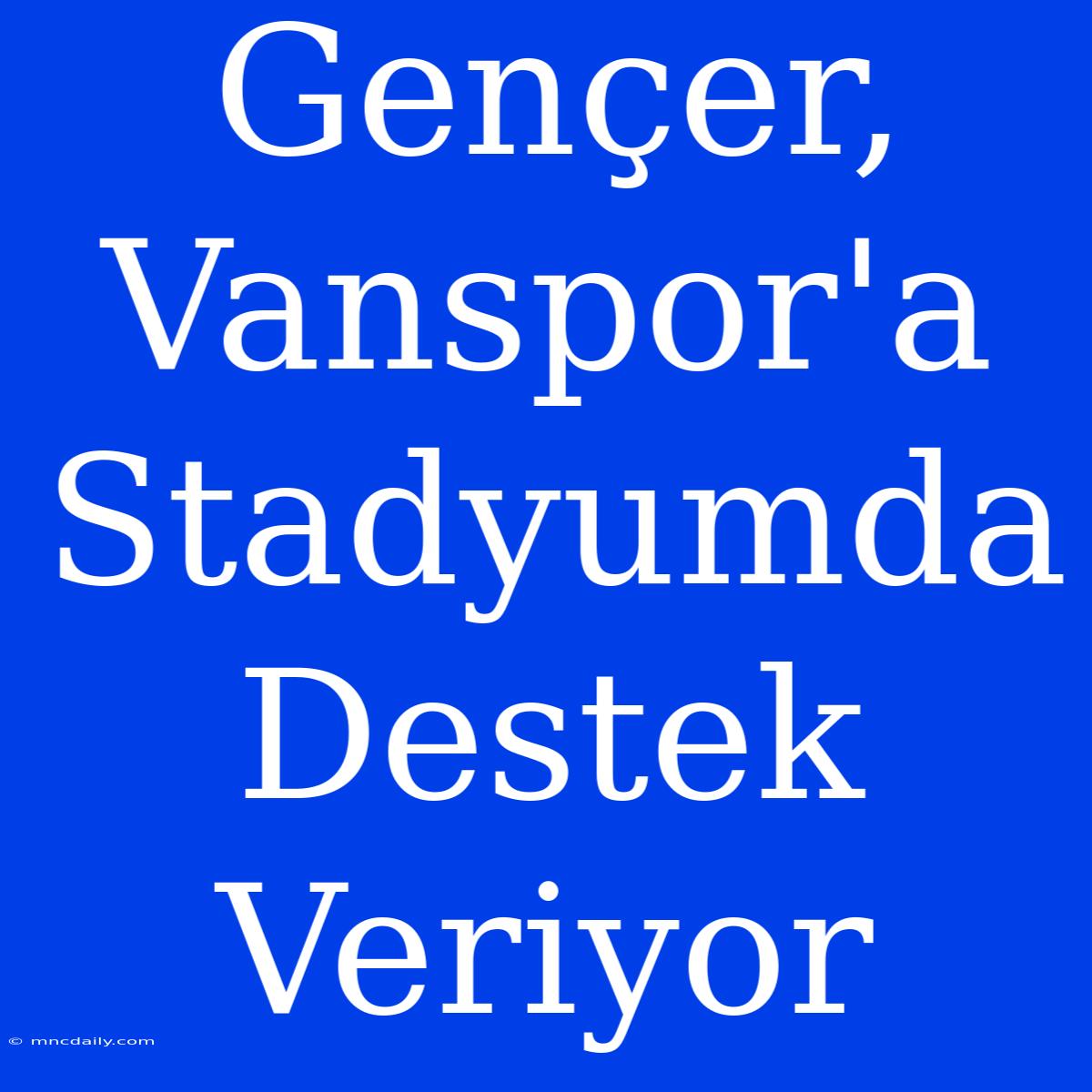 Gençer, Vanspor'a Stadyumda Destek Veriyor