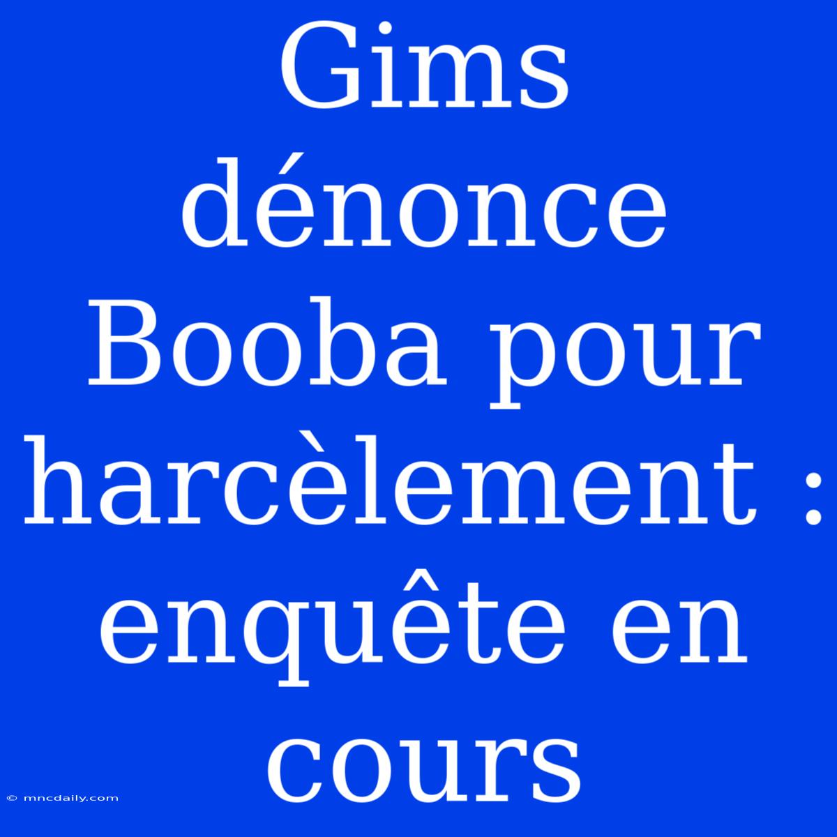 Gims Dénonce Booba Pour Harcèlement : Enquête En Cours