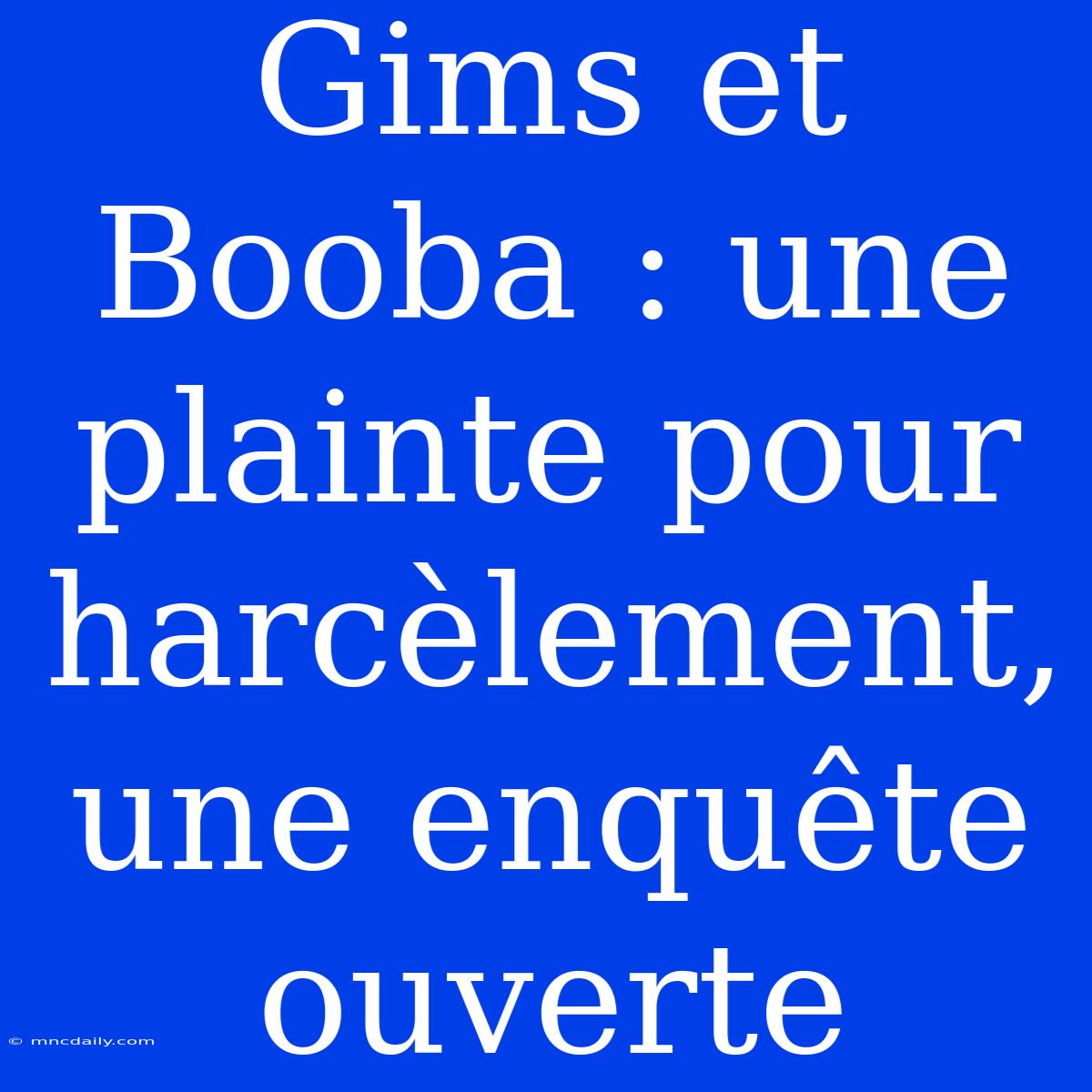 Gims Et Booba : Une Plainte Pour Harcèlement, Une Enquête Ouverte 