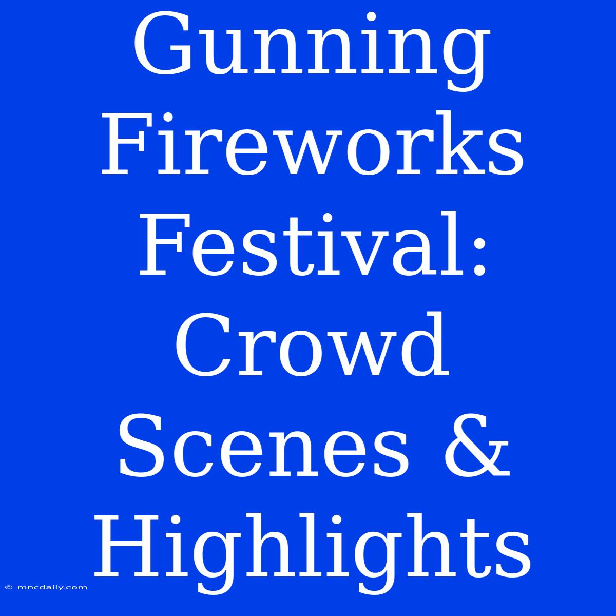 Gunning Fireworks Festival: Crowd Scenes & Highlights