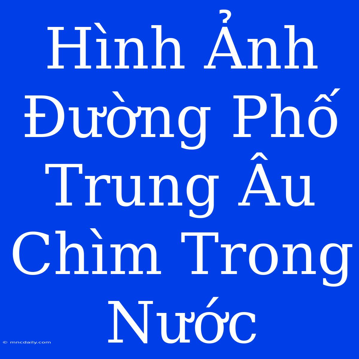 Hình Ảnh Đường Phố Trung Âu Chìm Trong Nước