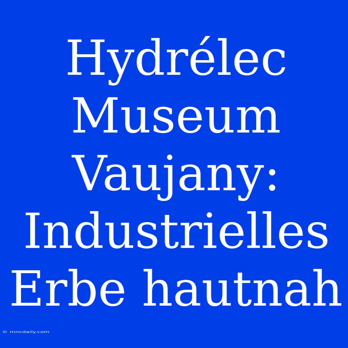 Hydrélec Museum Vaujany: Industrielles Erbe Hautnah