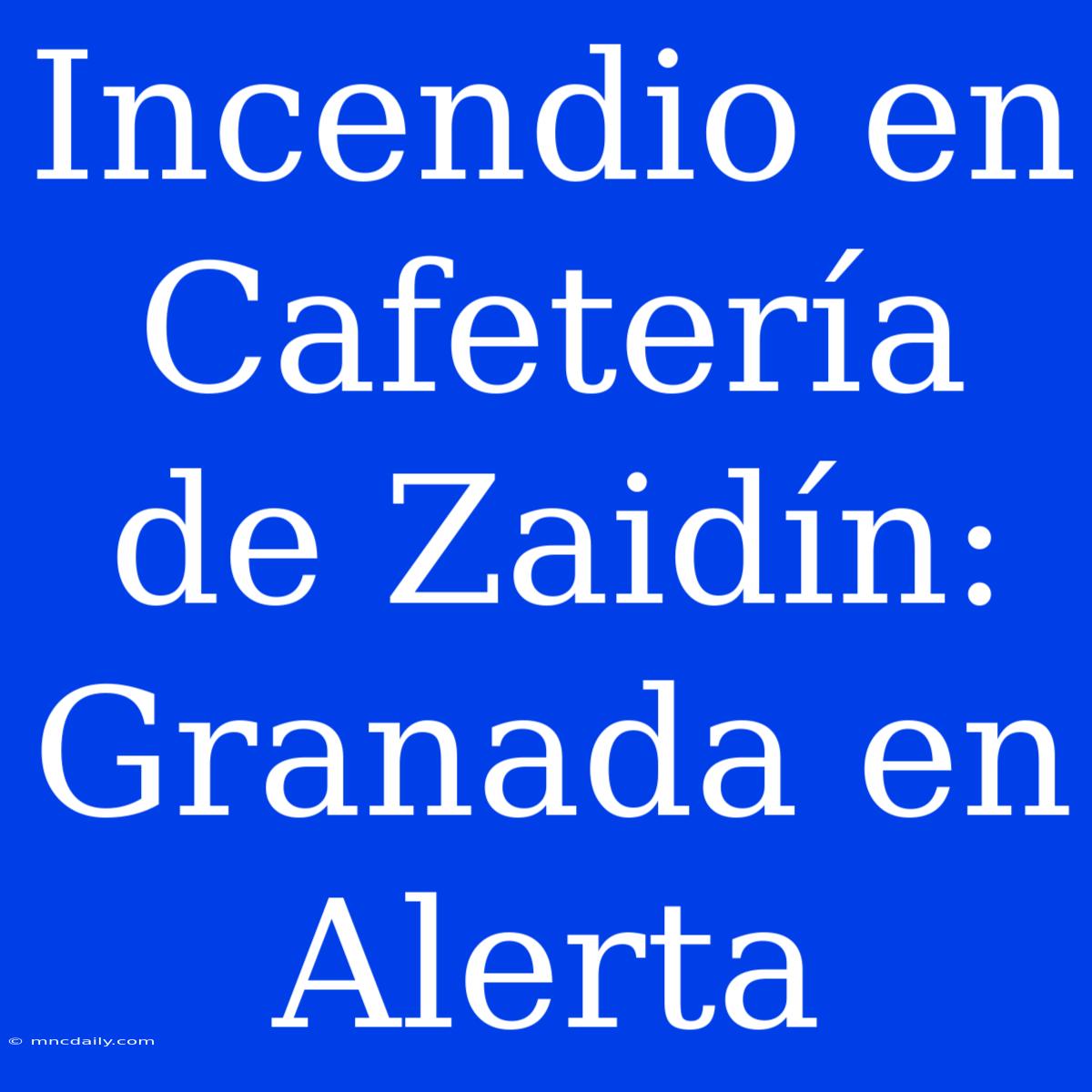 Incendio En Cafetería De Zaidín: Granada En Alerta