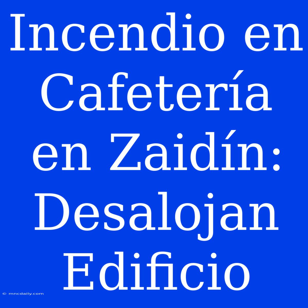 Incendio En Cafetería En Zaidín: Desalojan Edificio