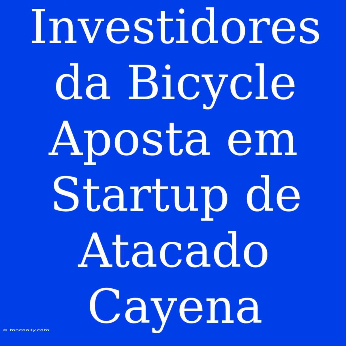 Investidores Da Bicycle Aposta Em Startup De Atacado Cayena