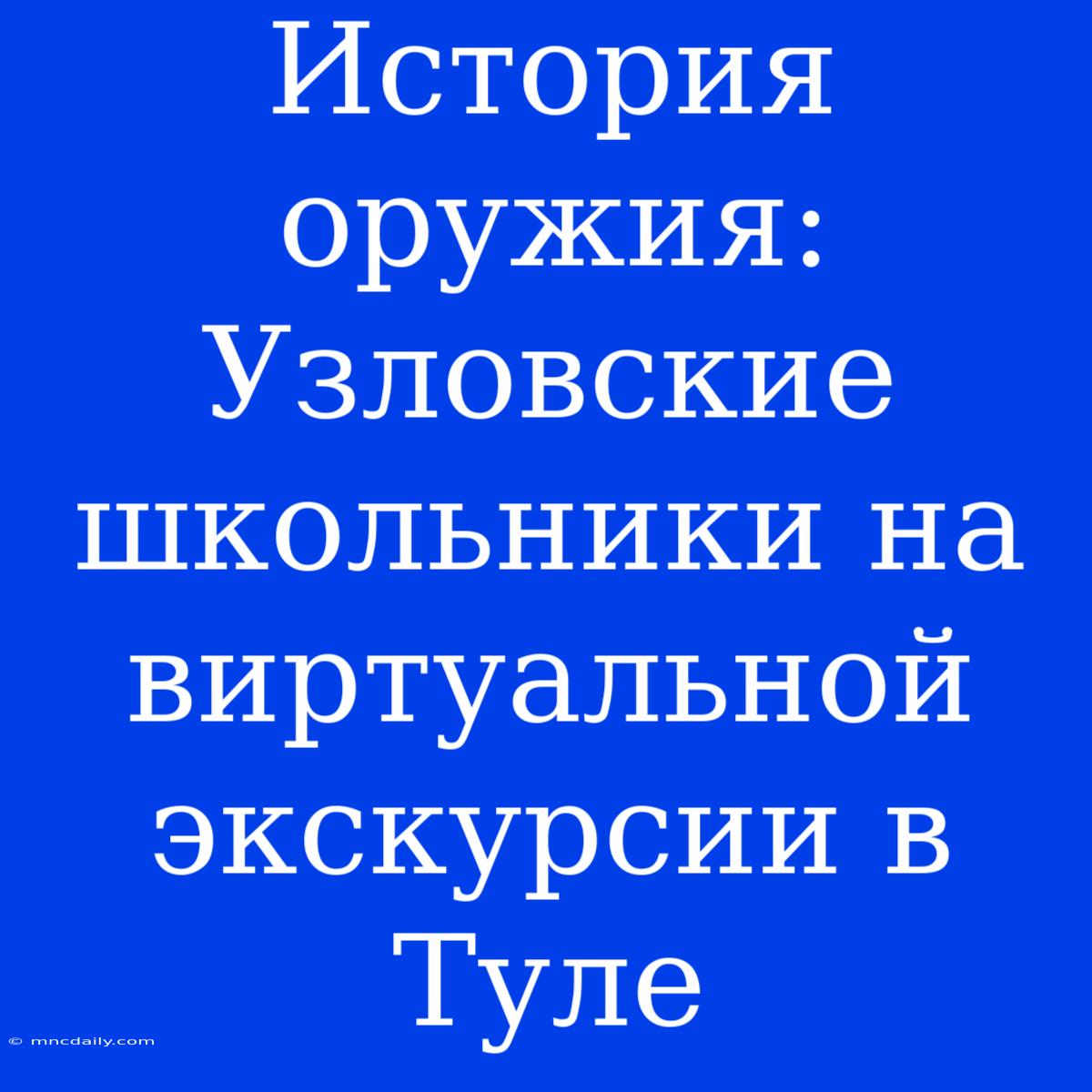 История Оружия: Узловские Школьники На Виртуальной Экскурсии В Туле 