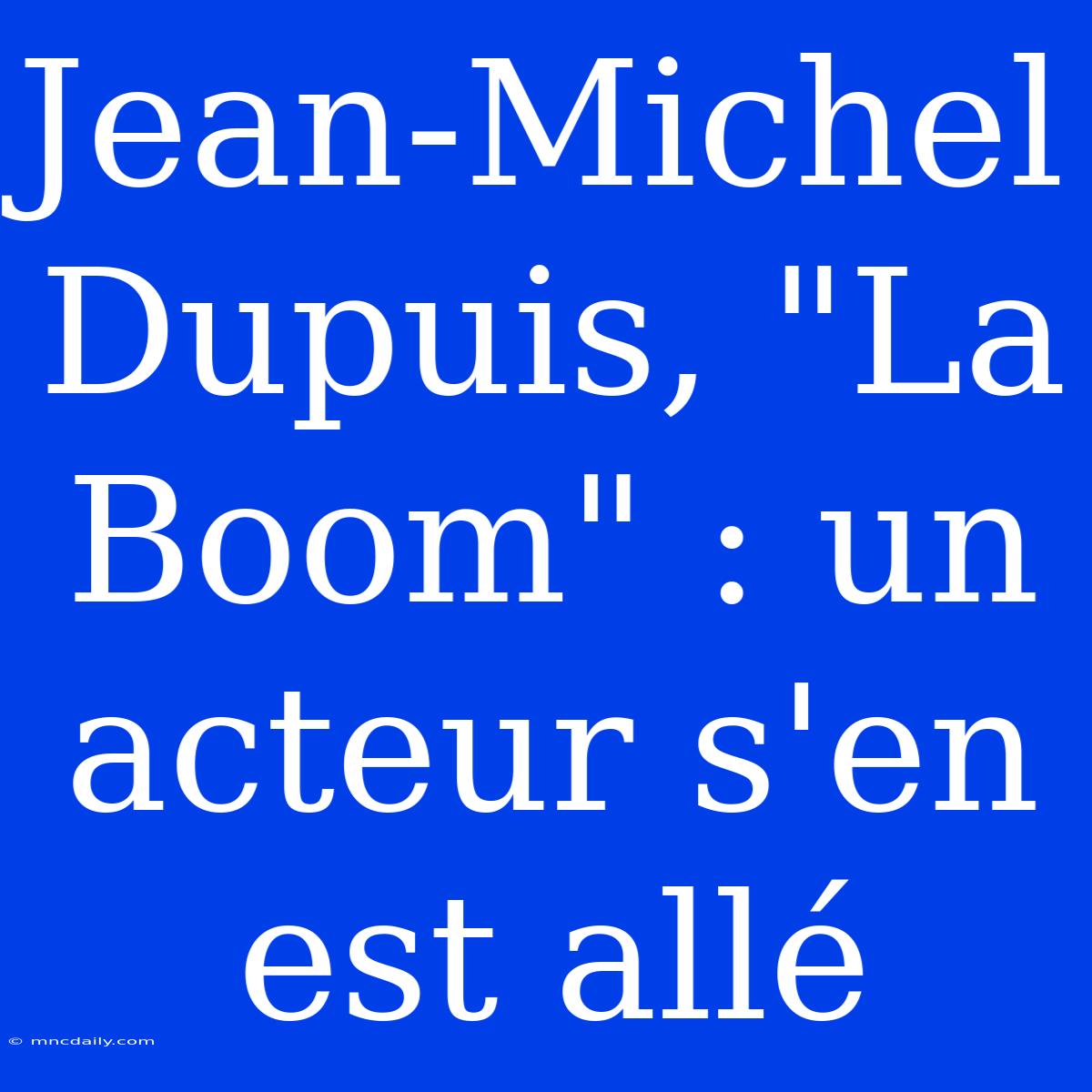 Jean-Michel Dupuis, 