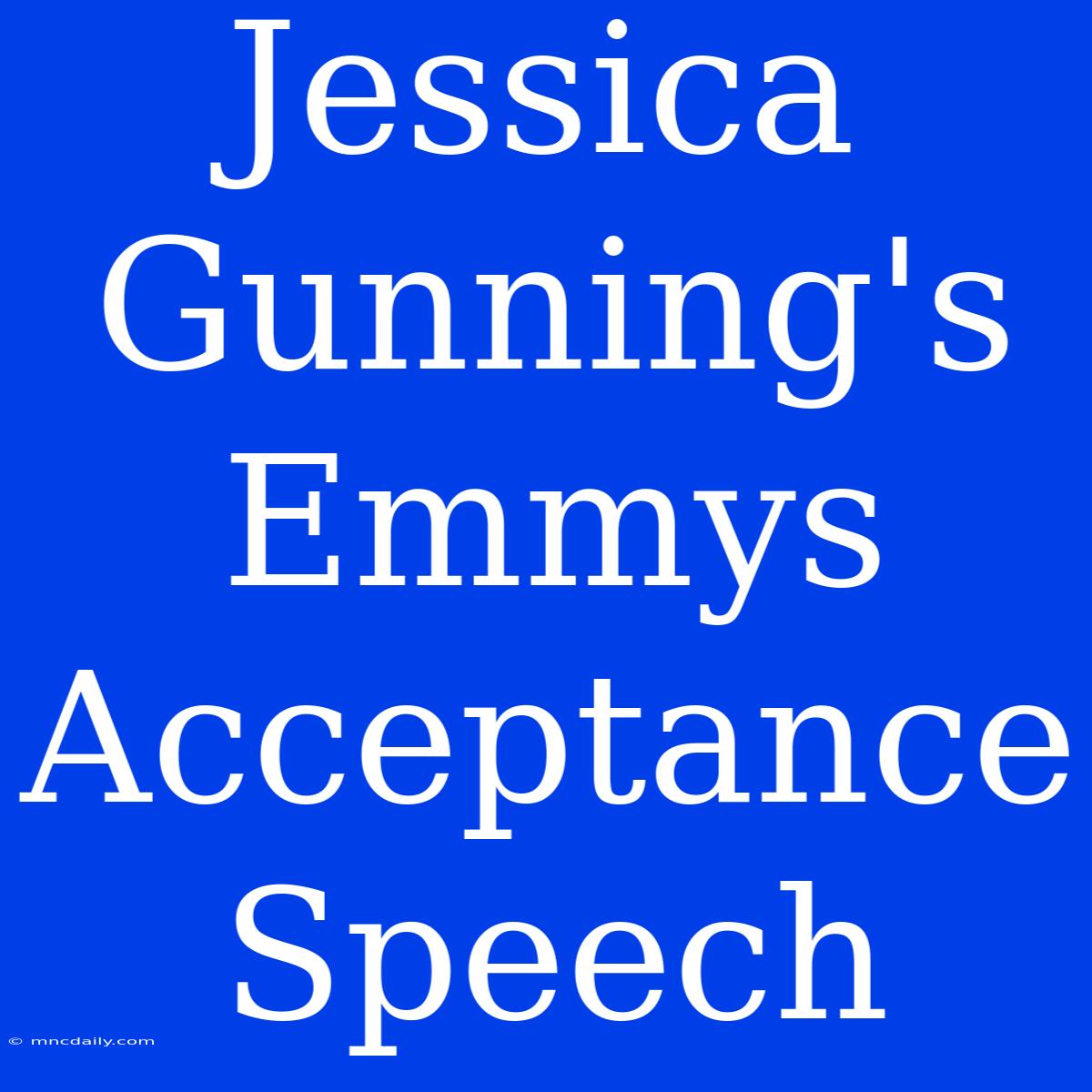 Jessica Gunning's Emmys Acceptance Speech